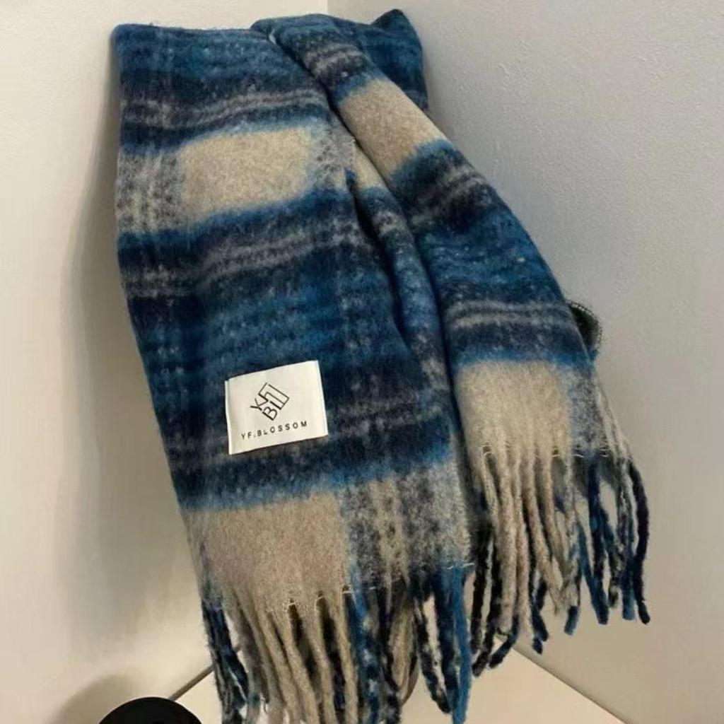 Women's European and American Style Long Fringe Mohair Scarf - Warm Autumn/Winter Shawl & Neck Warmer