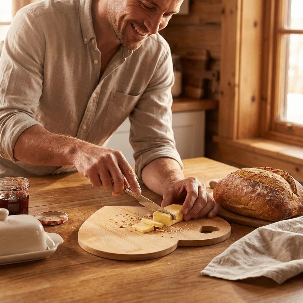 Solid Wood Heart-Shaped Cutting Board Natural Bread Plate Wooden Chopping Blocks  Parties