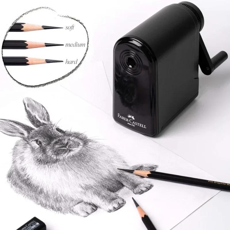 Faber Castell Точилка для карандашей Регулируемая Ручная Точилка для Угольных Карандашей для Рисования/Эскизов Школьные Принадлежности для Искусства