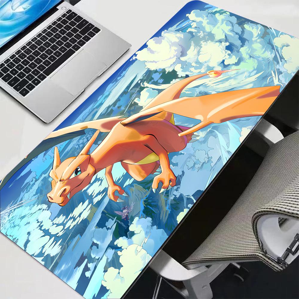 Kawaii Charizard Mouse Pad Large Anime Desk Mat XXL Extended Keyboard Pad NonSlip Mousepad for Computer Laptop Office Home