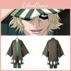 Urahara Kisuke Cosplay Costume Grey And Green Polyester Outfit For Anime Fans