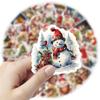 50pcs Retro Christmas Stickers Selling Computer Ledger Mobile Phone Case Luggage Christmas Gift Stickers