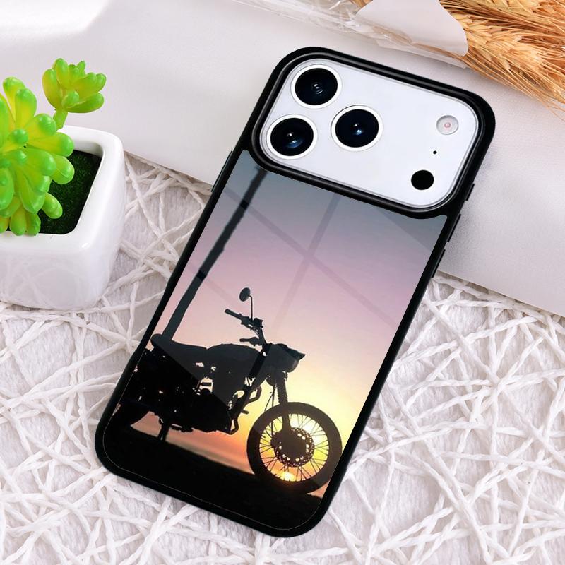 Moto Motorcycle soft Shockproof Phone Case for iPhone 17 Air 16e 15 11 12 14 13 Pro Max Cover Coque