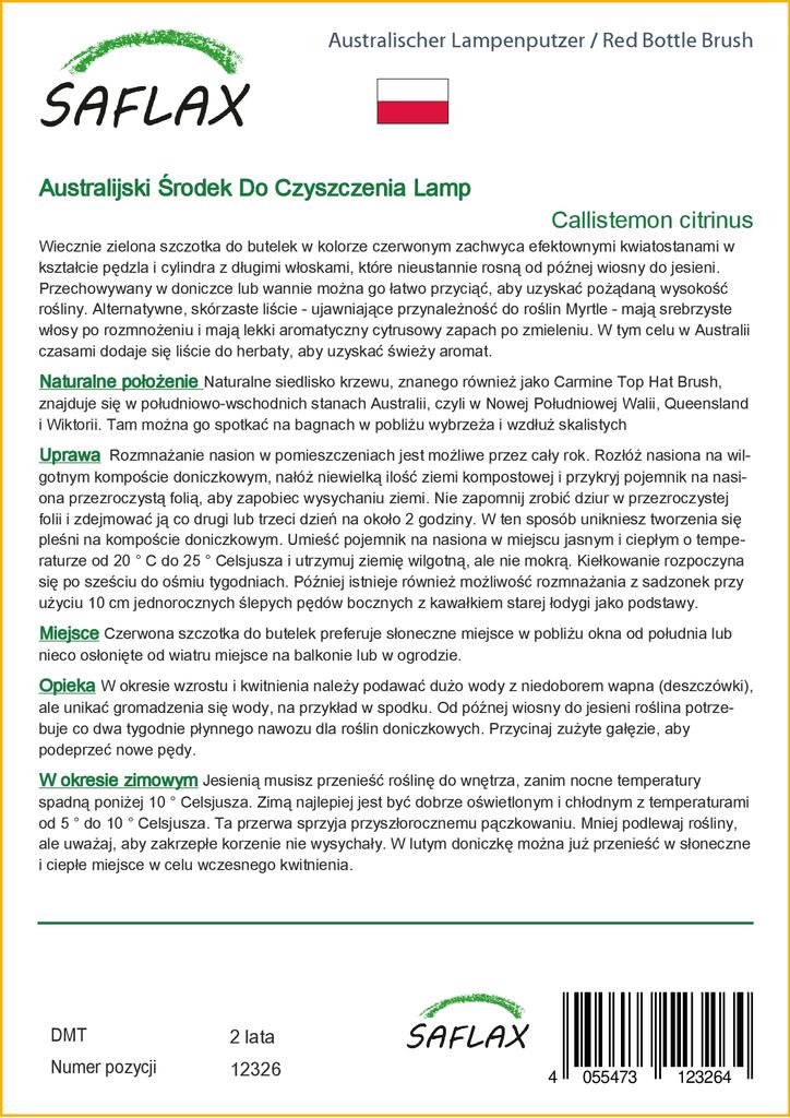 SAFLAX Red Bottle Brush - 400 Seeds - Callistemon Citrinus