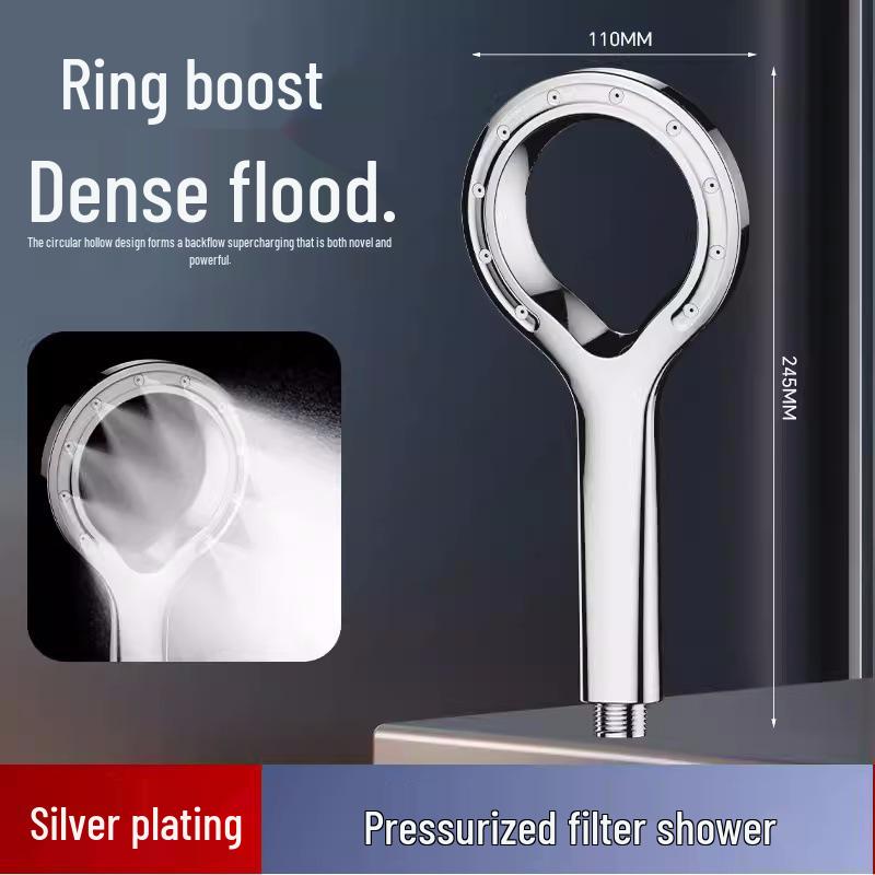 

Сверхлегкая ручная душевая лейка под давлением с массажем распылением - Минималистичный и универсальный дизайн