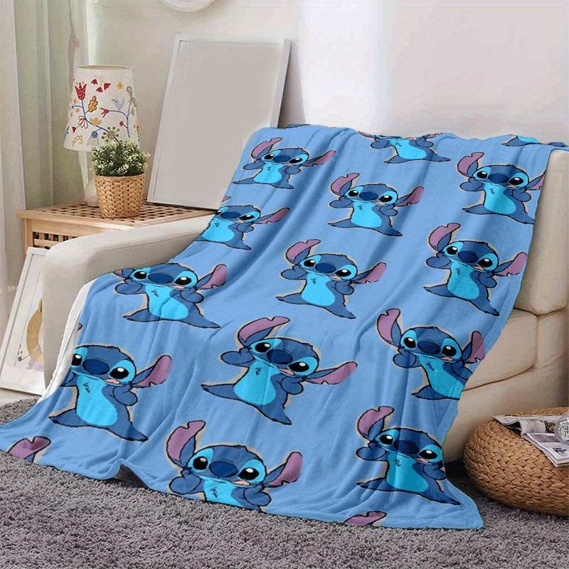 1pc Stitch Printing Blanket - Soft, All-Season Throw for Living Room, Beroom,Personalize Gift with Aorable Cartoon Esign