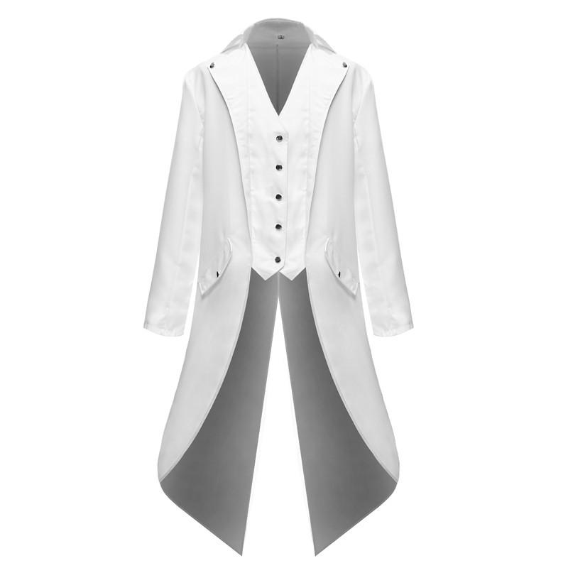 2018 Uomo Europeo-Americano Monocolore Punk Retrò Frac Cappotto Formale