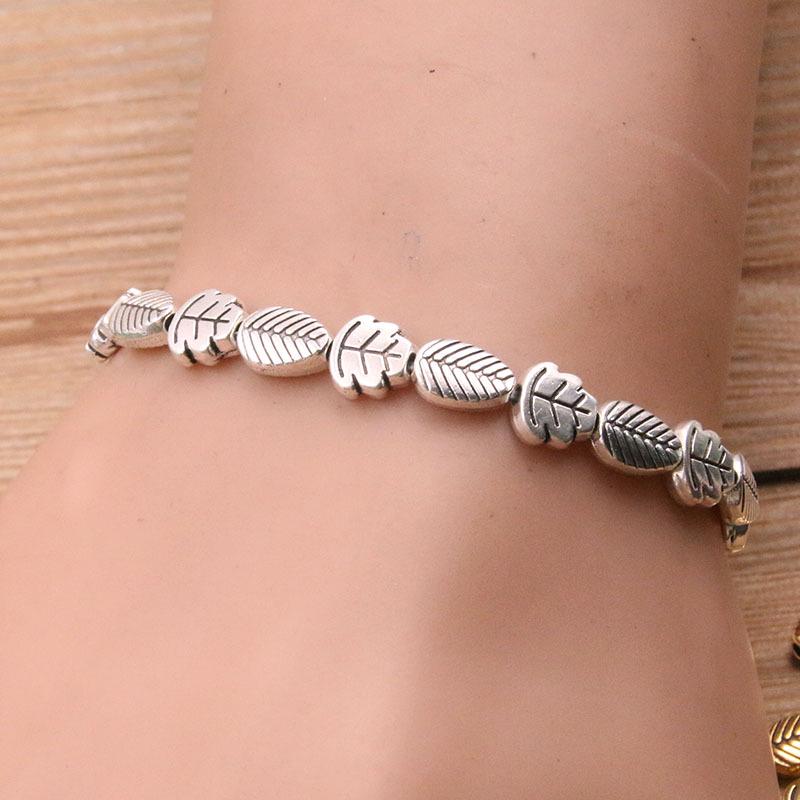 Double-Sided Leaf Plant Beads: 2 Colors & Styles for DIY Necklaces & Bracelets