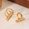 Euro-American style stainless steel open ring, niche design irregular titanium steel ring, non-fading finger ring