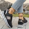 Fashion New Women Sneakers Platform Shoes Leather Patchwork Casual Sport Shoes Ladies Outdoor Running Vulcanized Shoes Zapatillas Mujer