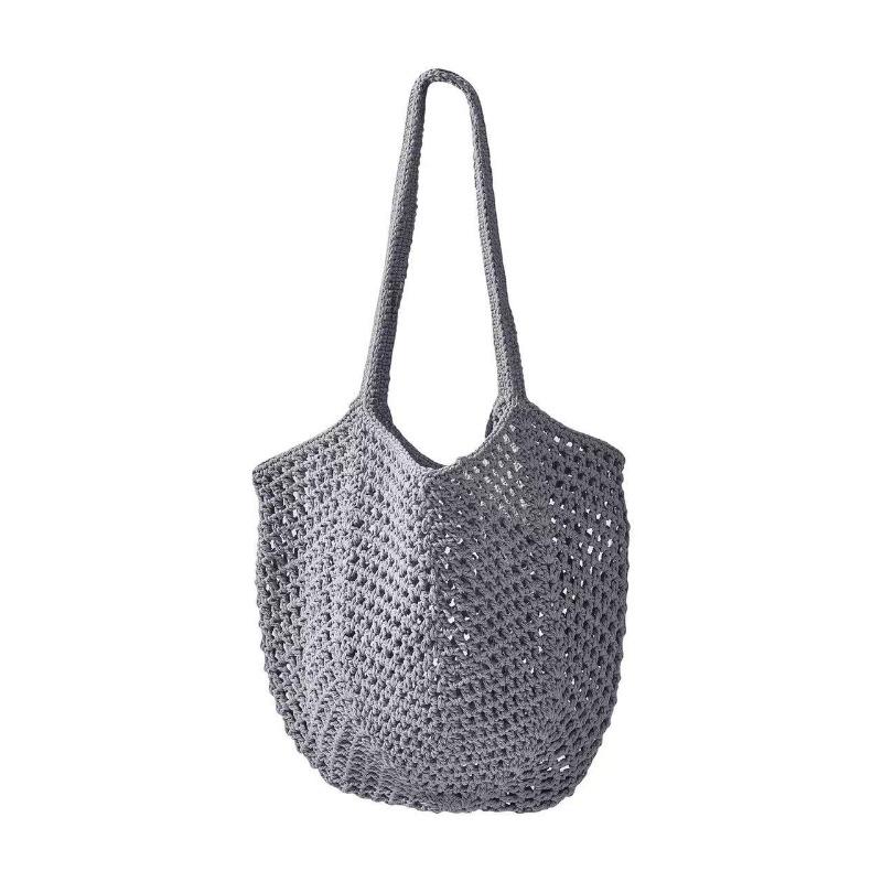 Ручная складная хозяйственная сетчатая сумка из хлопка, многоразовая сетчатая сумка для фруктов, вязаный сетчатый карман с прорезями для кухонного хранения one size