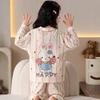 Girls Cotton Pajama Set Long Sleeve Hooded Cardigan Sleepwear Kids 8 Home Wear
