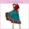 Costume de Flamenco pour Spectacle sur Scène en Tissu Polyester pour Danseuse