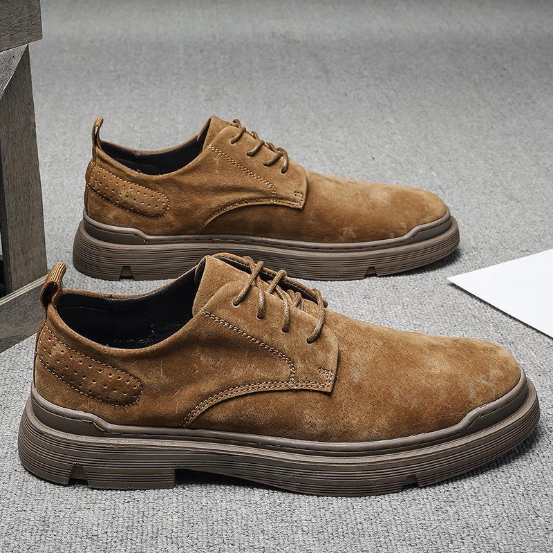 

Мужская обувь в британском стиле, деловая повседневная кожаная обувь, внешнеторговая осенняя новая универсальная повседневная обувь из свиной кожи, простая модная обувь 44