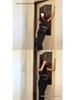 European Spring Style Lace Patchwork Backless Dress