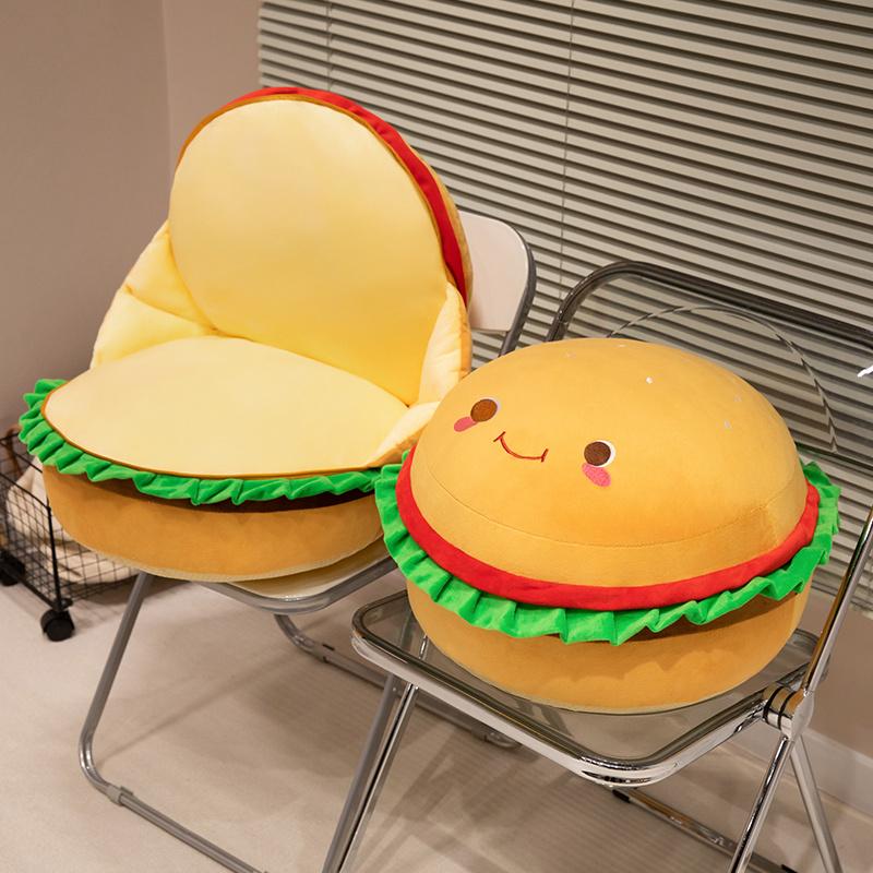 Creative Hamburger Plush Toy Soft Stuffed Kawaii Padded Cushion Funny Food Pillow Cute Burger Bread Doll Birthday Gift New