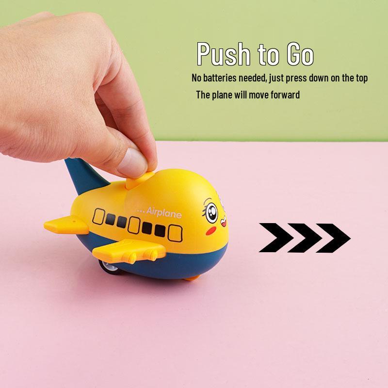 Children's Cartoon Airplane Pull-Back Toy