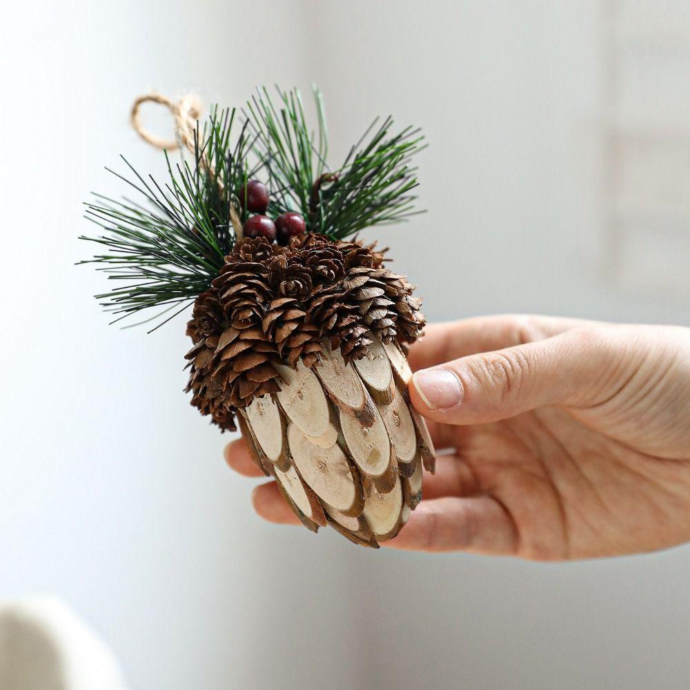 Foam Christmas Tree Decorations DIY Simulated Pinecone Pendant  Merry Christmas Decor