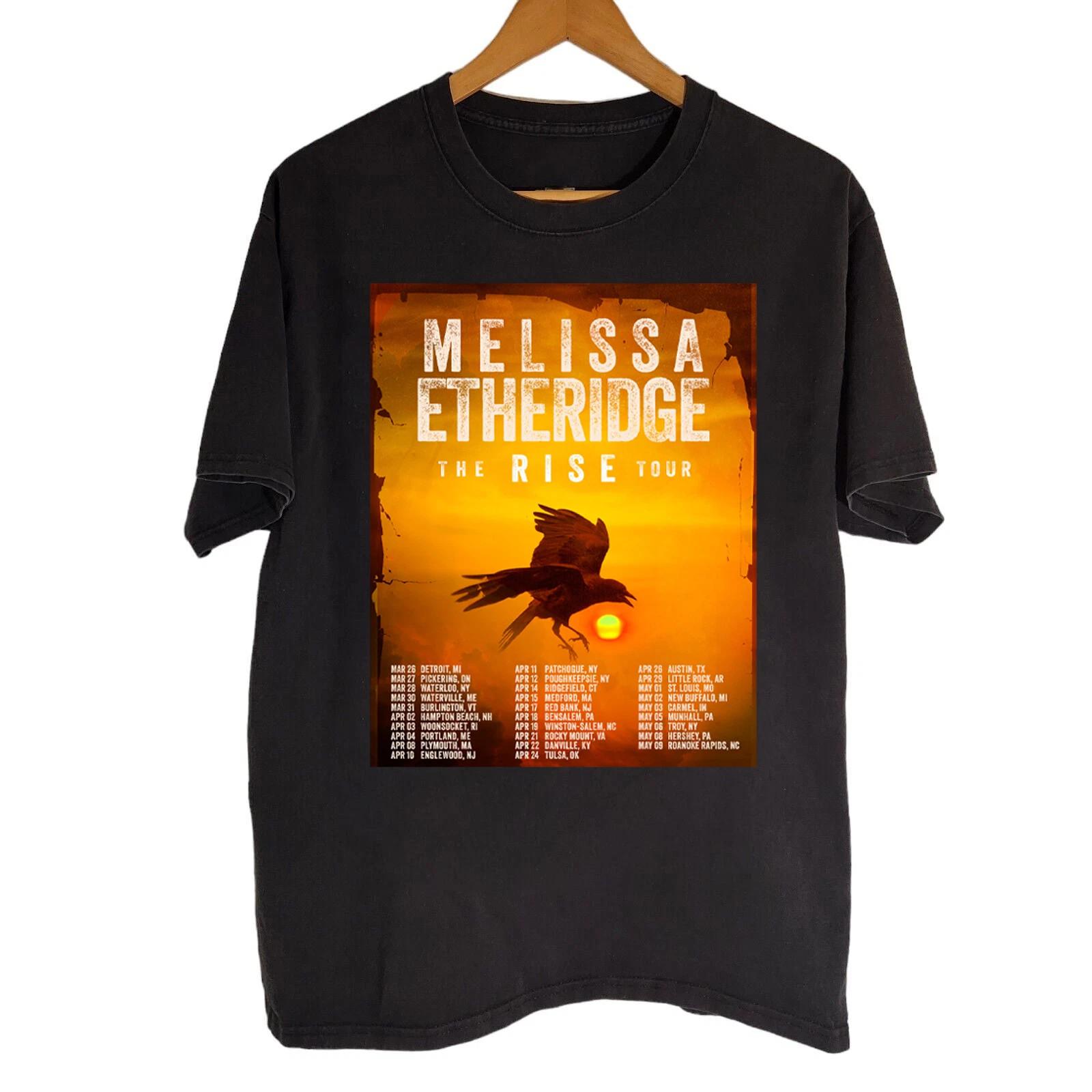 Melissa Etheridge The Rise Tour 2026 Black T Shirt Size S-5XL S разноцветный
