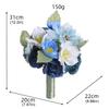 Wedding Bouquets with Ribbon for Bride Bridesmaid 30cm High Realistic Artificial Flower Bouquets for Wedding Photography