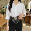 Elastic Rivets Waist Corset PU Waistband Vintage Wide Waist Belt  Women