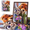 DIY Diamond Painting A Handsome Fox and A Cute Rabbit Cross Stitch Kit Mosaic Art Diamond Painting Full Circle Diamond Home Decoration