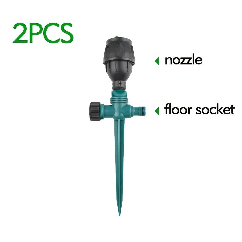 2pcs Garden Sprinkler 360° Rotation Irrigation Watering System Agriculture Ground Automatic Tube Adjustable Plug Atomization