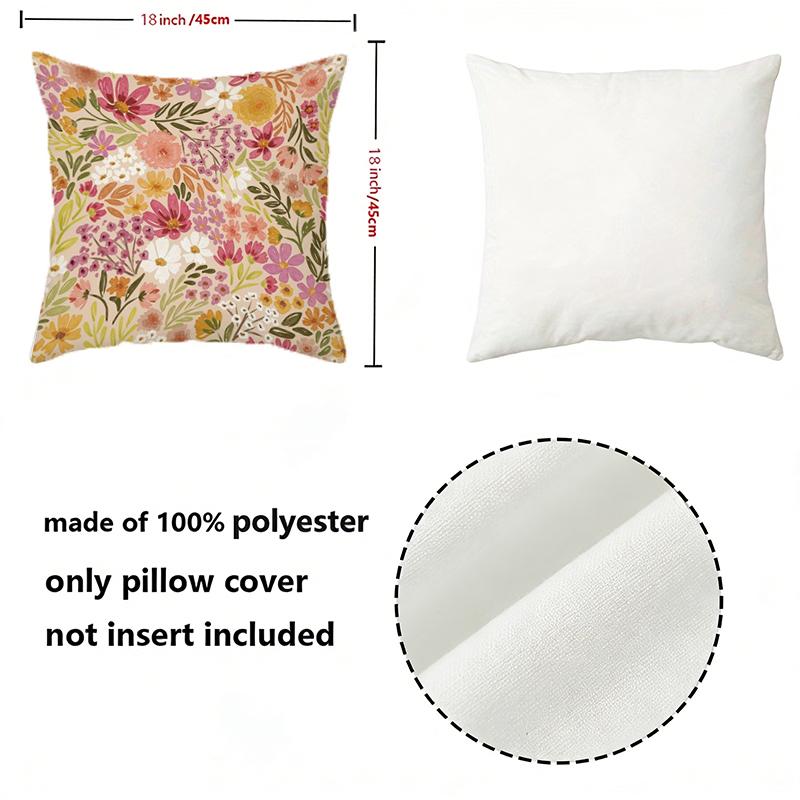 Bohemian Floral Paisley Throw Pillow Covers Pattern Cushion Cover Suitable For Sofa Bedroom Car Pillow Cover