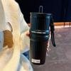 710ML Straw Vacuum Cup 316 Stainless Steel With Lifting Rope Thermal Water Bottle Leakproof Cold&Hot Insulated Cup Office