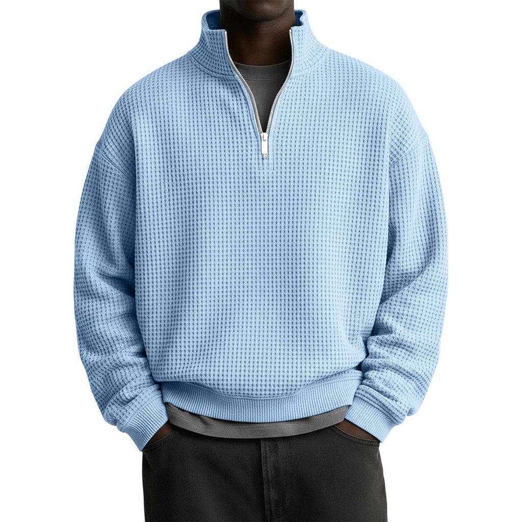Herr Långärmad Tröja Sweatshirt Pacificozy Herr Enfärgad Dragkedja Långärmad Huvtröja