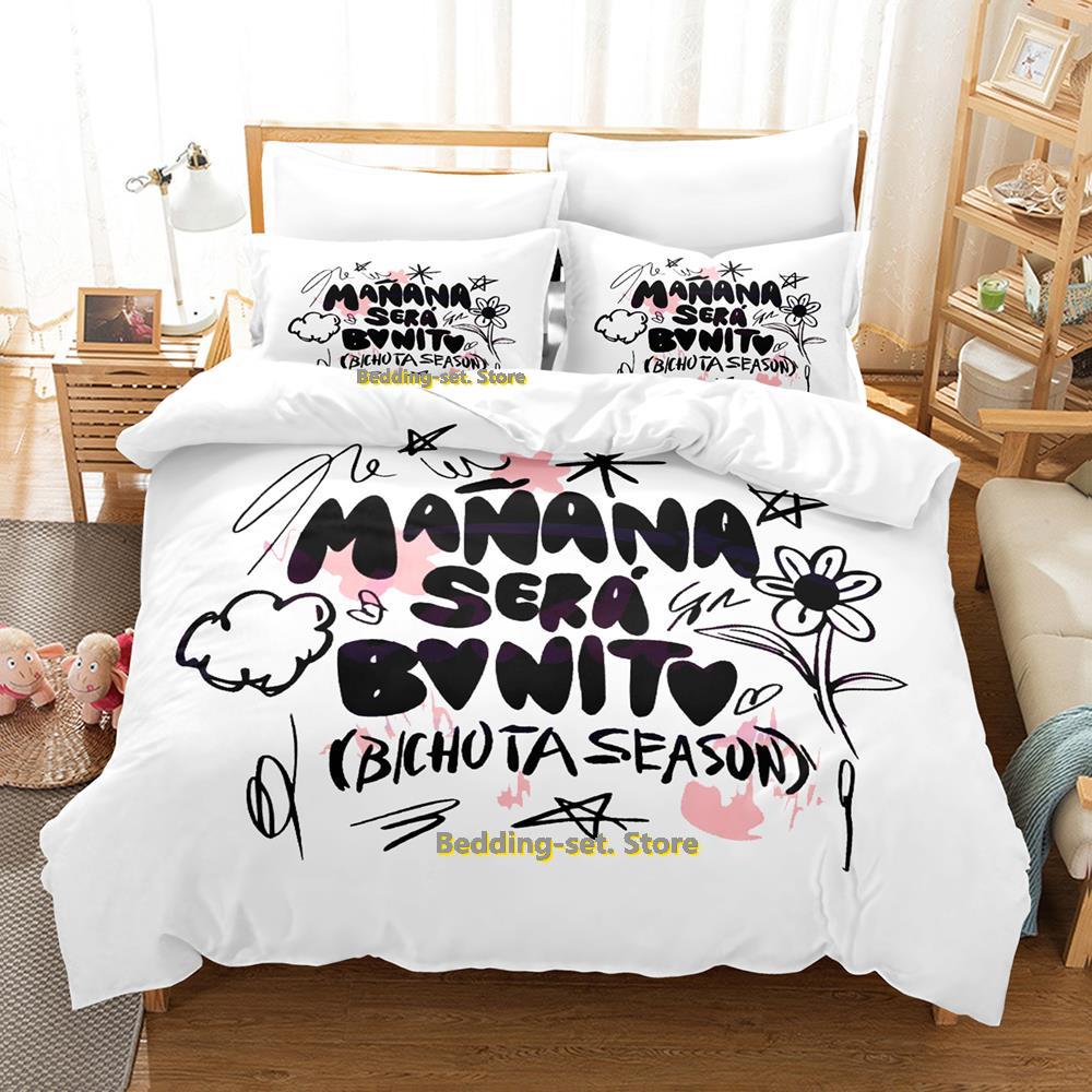 Comforter Karol G New Album Manana Sera Bonito Bichota 2 Bedding Set Cartoon Anime Three-Piece Set Adult Kid Bedroom Duvet Sets