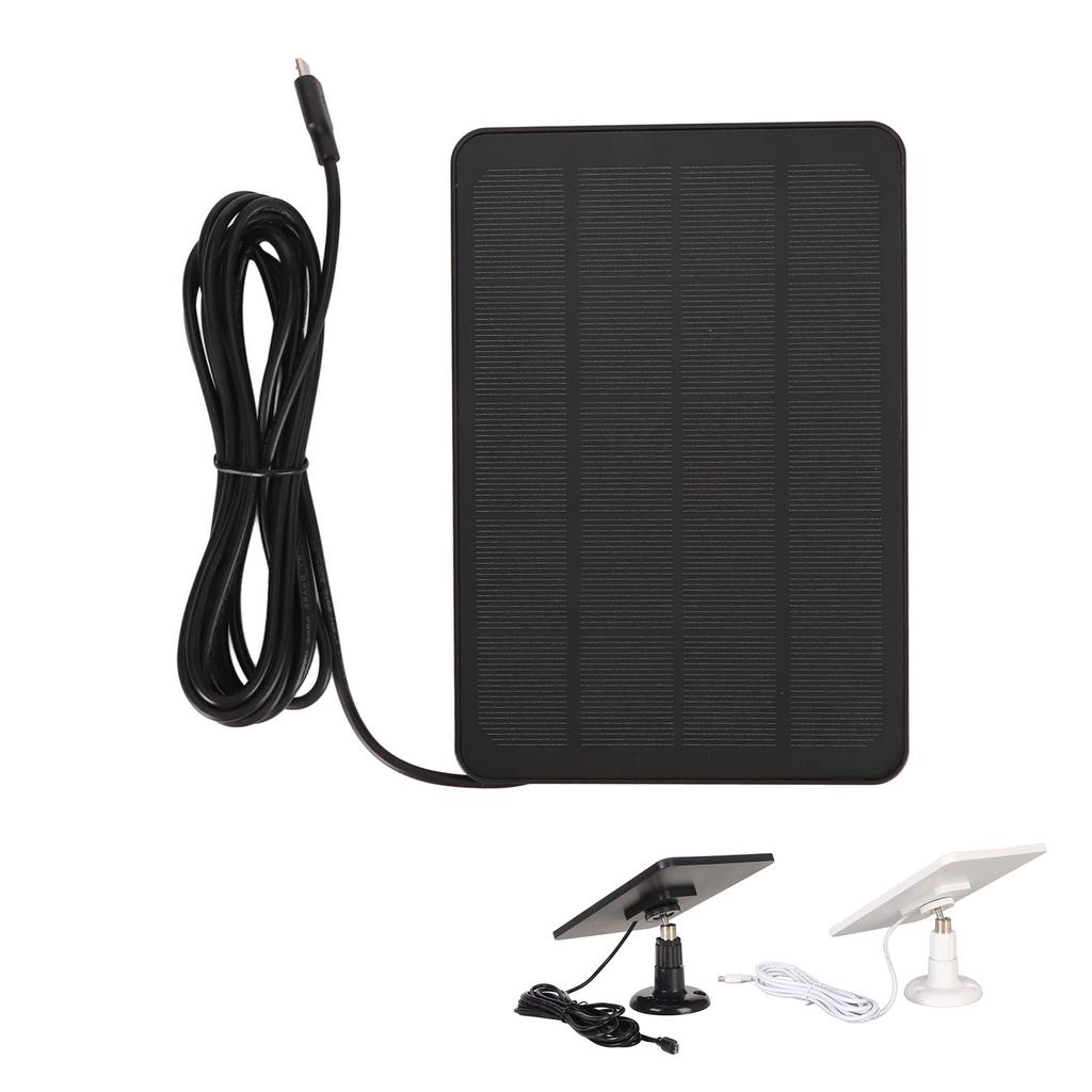 Kamera-Solarpanel, IP65, wasserdicht, Kamera-Ladegerät, 5 V, 4 W, hohe Effizienz für USB C