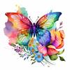 Colorful Butterflies And Flowers Wall Sticker Bathroom Toilet Decor Decals Living Room Cabinet Home Decoration Transparent Waterproof Decals M760