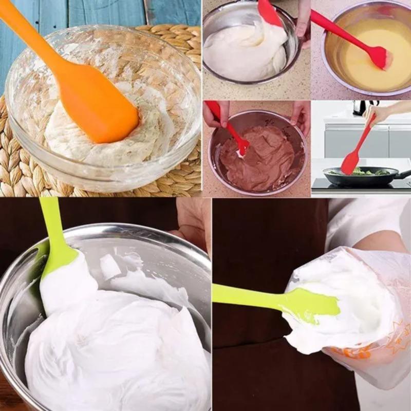 1PC Silicone Spatulas, Heat Resistant Rubber Spatula Non-Stick Cake Spatula Tool Spoon Spatula for Cooking, Baking