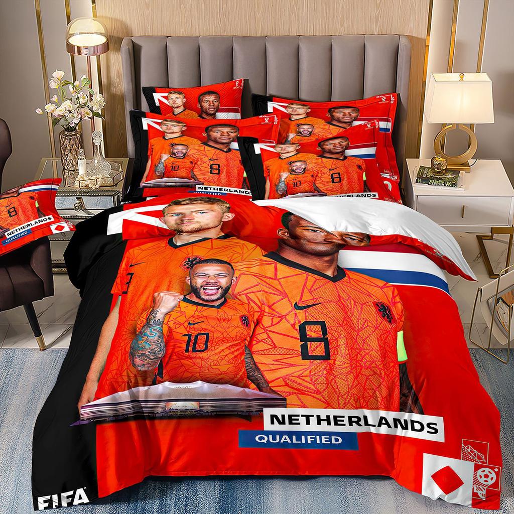 Home Textile Quilt Set Four-Piece World Cup Football 3D Printing Three-Piece Bedding
