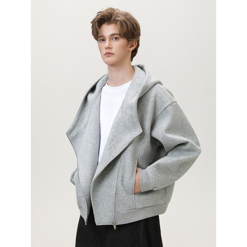 Wassup Official Store High-Weight Cardigan Air Layer Hooded Sweatshirt Jacket for Men and Women Spring and Autumn Hoodie Top