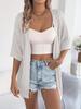 Elegant Bohemian Summer Knit Cardigan - Women's Short Sleeve Style