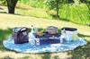 Pearl Metal Picgene Blue 200cm Round Picnic Sheet with Bag D-6369