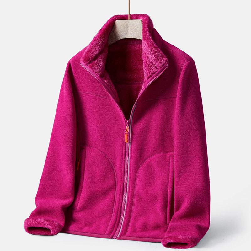 Reversible Polar Fleece Jacket: Thermal Winter Coat for Men & Women