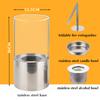Party Decorative Table Fireplace Smokeless Ethanol Fire Pit Stainless Steel Base and Tempered Glass Two Use for Candle Holder