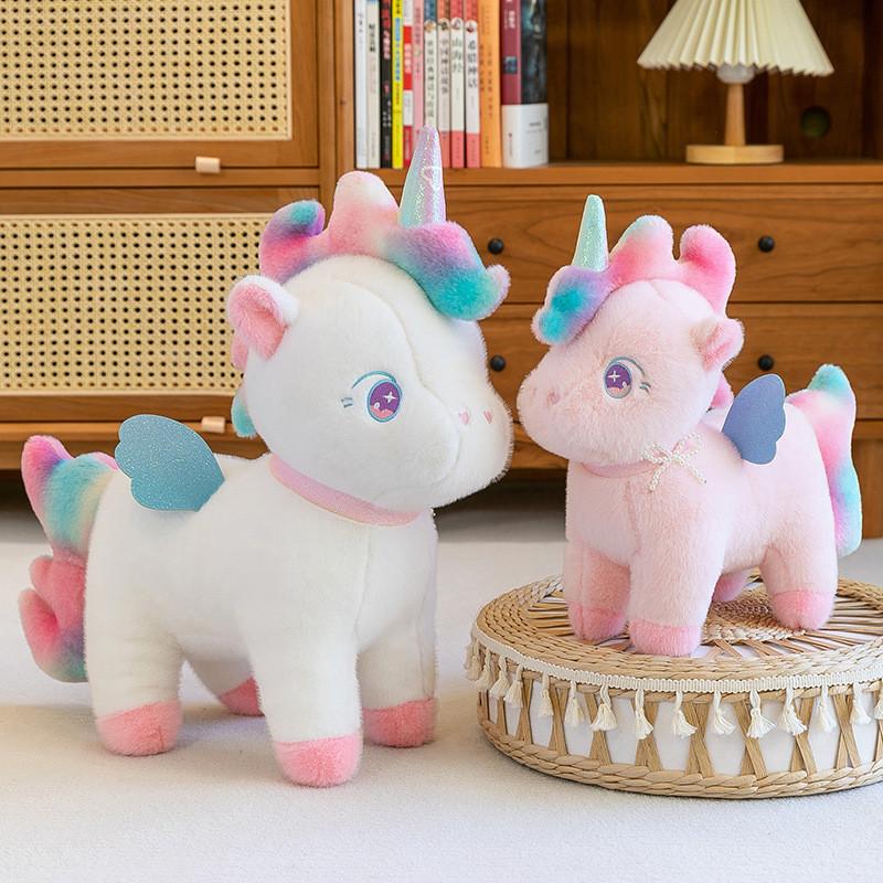 Unicorn Plush Toy Soft Stuffed Animal Pillow For Kids Girls Bedroom Decor Special Characters Included