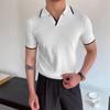 Sommer Herrenmode Poloshirts Kurzarm Umlegekragen Patchwork Lässige Polos Herrenbekleidung Herrenoberteile Pullover Streetwear