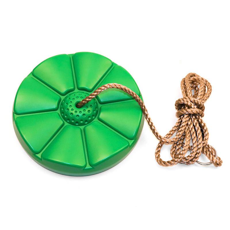 Baby Plastic Swing With Petal Design And Hanging Rope For Toddler Playroom Use