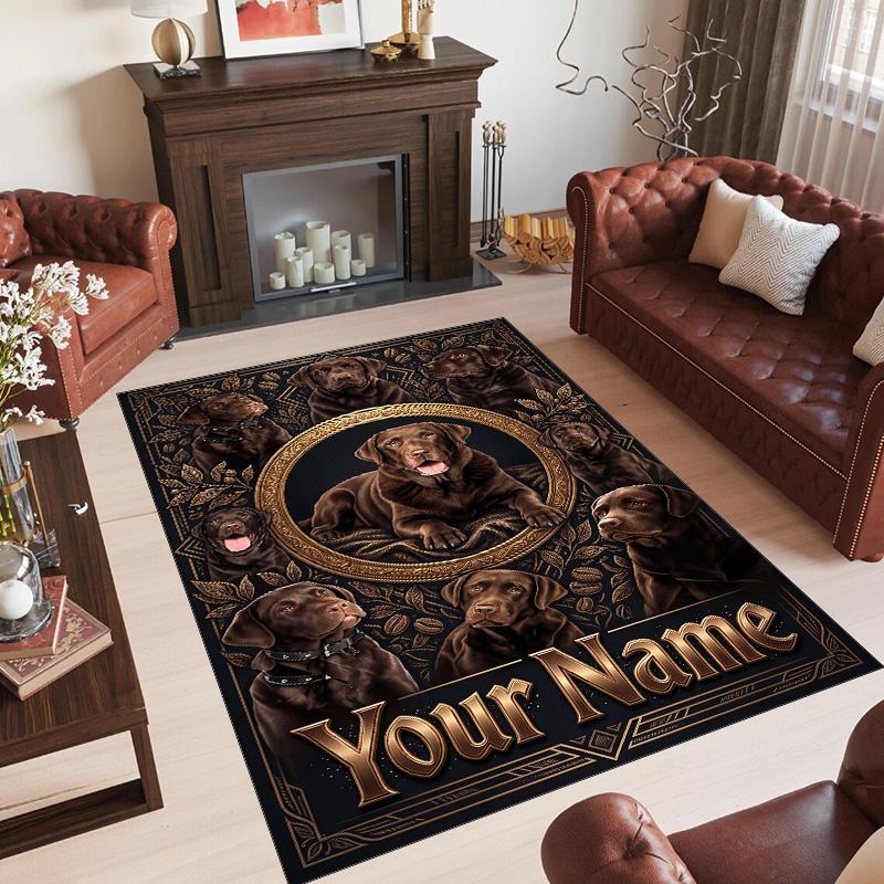 Other Similar Designs Theme Crystal Velvet Rug Personalized Custom Name Text Soft Floor Mat Home Decor