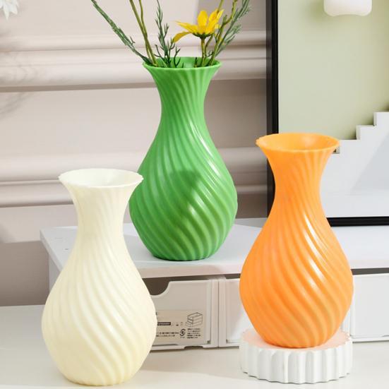 Imitation Ceramics Vase Green Plants Dried Flower Display Vase Living Room Bedroom Office Home Decor
