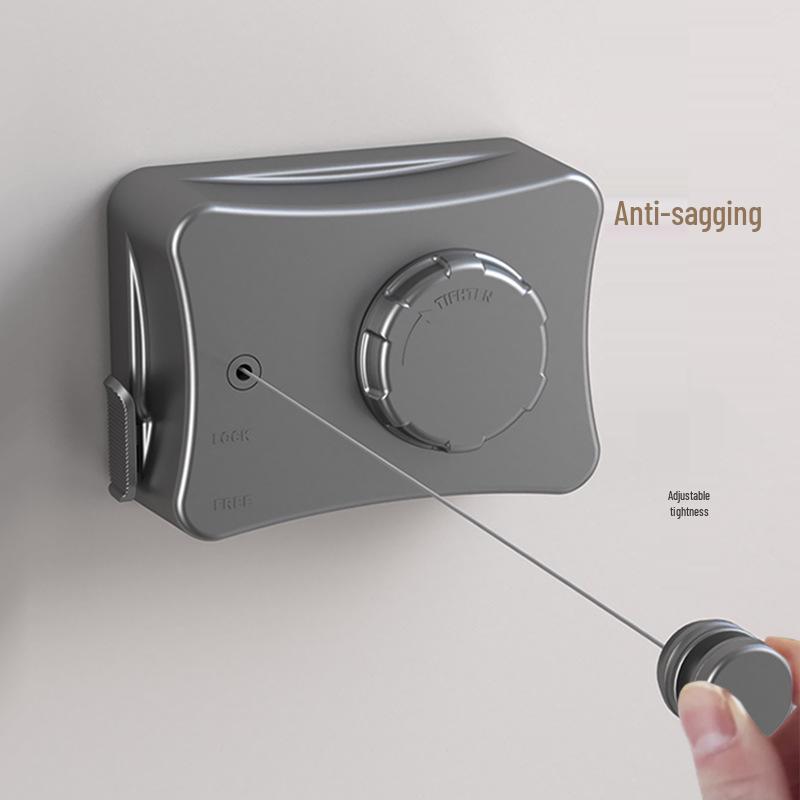 Invisible Retractable Clothesline - Indoor No-Punch Steel Wire Dryer