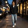 Men's 3D High Neck Half Zip Sweatshirt for Casual Wear
