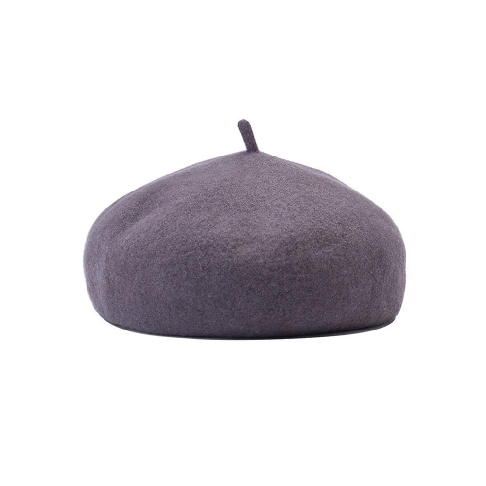 Large Head Circumference Simple Large Size Three-Dimensional Wool Beret Women'S Warm Literary Woolen Painter Hat