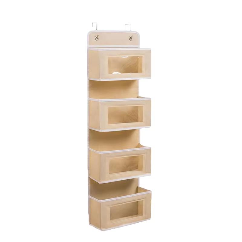

1PC Over Door Hanging Organizer with Mesh Pockets Large Wall Mount Storage for Home Essentials Bathroom Organization 1pc жовтий