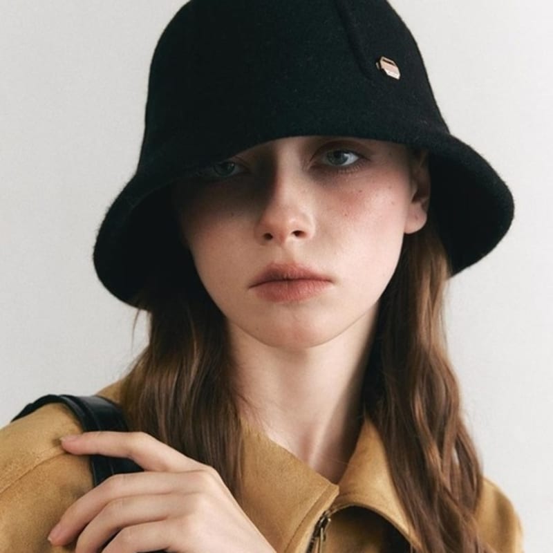 

ACCLET Шляпа из 100% шерсти, однотонный фетр, H018_ЧЕРНЫЙ black